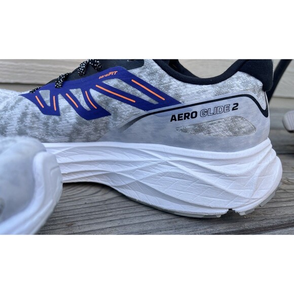 Salomon Aero Glide 2 Men's 10.5 Running Shoes White/Phantom/Spectrum Blue - Picture 7 of 11